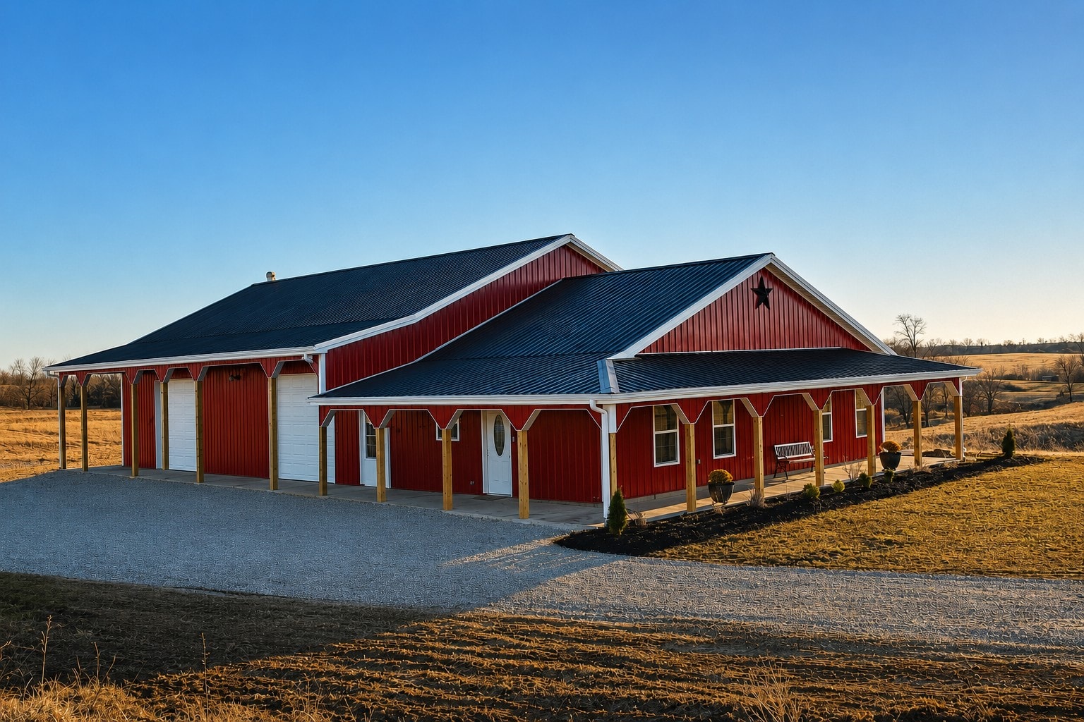 Metal building construction by Boss Sheds